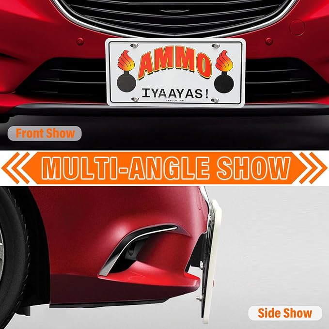 Front License Plate Holder No-Drill License Plate Bracket Mount Anti-Theft Frame Replacement Frames Compatible with 2015-up Lexus RC,Install in Seconds