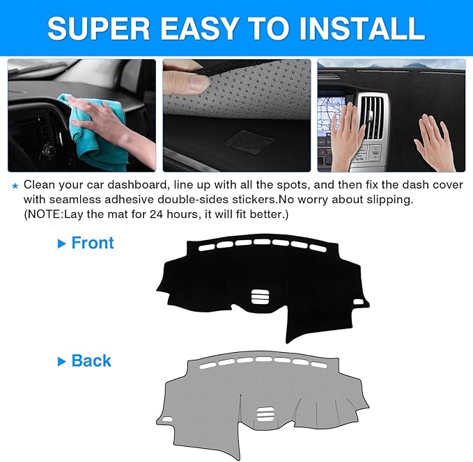 Autorder Dashboard Cover Mat for Lexus RX RX300/RX330/RX350/RX400 2004-2008 2009 Accessories Dash Cover Upgrade Flannel Dash Mat Sunshade Glare UV Rays Protector