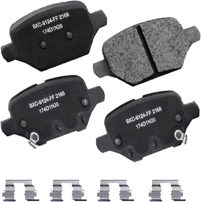Bendix Premium SBC2168 Ceramic Rear Brake Pads for Buick Encore 2022-2018, Chevrolet Trax 2022-2018
