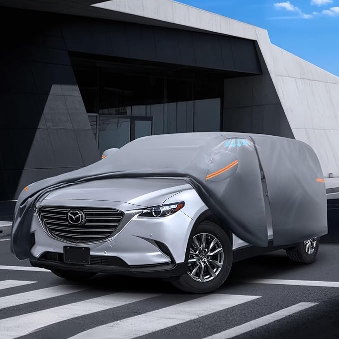 Waterproof Mazda CX-5/CX5(2012-2026) Car Cover with Breathable Vents, [2026 Upgrade] Premium Covers with Cotton Liner and Zipper Door, Sun Rain Snow Dust Uv Protection.(Gift with Towel)