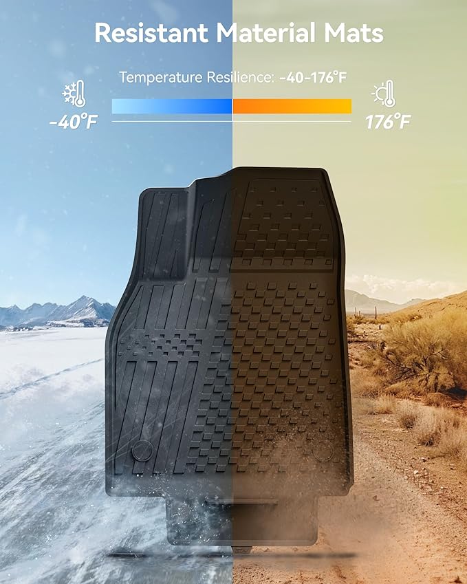3W Tesla Model Y Juniper Floor Mats(Not for Standard), Front Rear Cargo Liner & Seatback Protector, Custom Fit 2025 2026 Model Y Acecessories, TPE All Weather Odorless Non-Slip