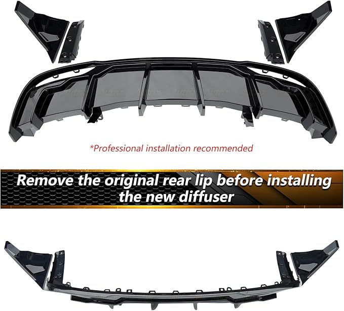Full Body Kit for Tesla Model 3 Highland 2024-2026, Aero Package Front Lip, Rear Diffuser, Side Skirts, Rear Spoiler, Fog Light Trims Aggressive Performance Style Gloss Black