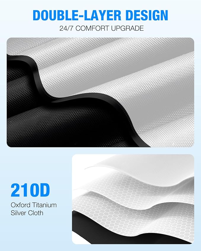 Neverland Windshield Sun Shade Visor - Custom Fit for Tesla Model S 2012-2025, Sag-Free 210D Oxford Heat Shield, Foldable & Block UV