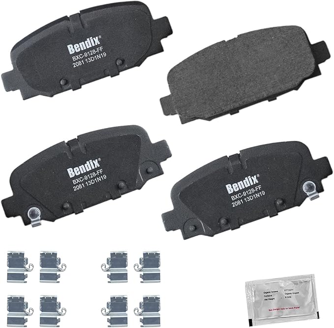 Bendix Priority1 CFC2081 Ceramic Rear Brake Pads for Jeep Compass 2023-2017
