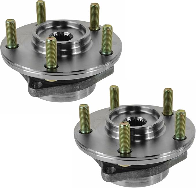 TRQ Front Wheel Bearing and Hub Assembly Set 2 Piece Compatible with 95-05 Mitsubishi Eclipse 99-03 Galant 04-08 Galant ES 96-00 Chrysler Sebring LX 95-00 Dodge Avenger 01-05 Stratus Coupe