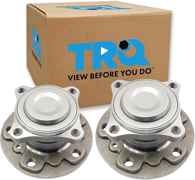 TRQ Left and Right Wheel Bearing and Hub Assembly Set 2 Piece Compatible with 14-21 BMW i3 18-21 i3s 14-15 Mini Cooper L4 2.0L 14-15 Cooper L3 1.5L 2016 Cooper 2017 Cooper 2017-2019 Cooper Clubman S