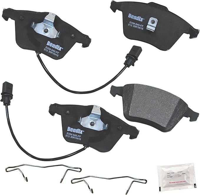 Bendix Priority1 CFM915 Semi-Metallic Front Brake Pads for Audi A4 2006-2005,A4 Quattro 2006-2005,A6 2004-2002,A6 Quattro 2004-2002,A6 Quattro 2006,Allroad Quattro 2005-2001,S6 2004-2002,Saab 9-3 2011