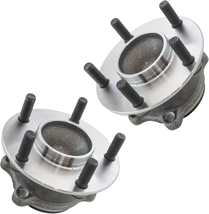 TRQ Rear Left and Right Wheel Bearing and Hub Assembly Set 2 Piece Compatible with 2014-2021 Mazda 6 2013-2021 CX-5 Front Wheel Drive