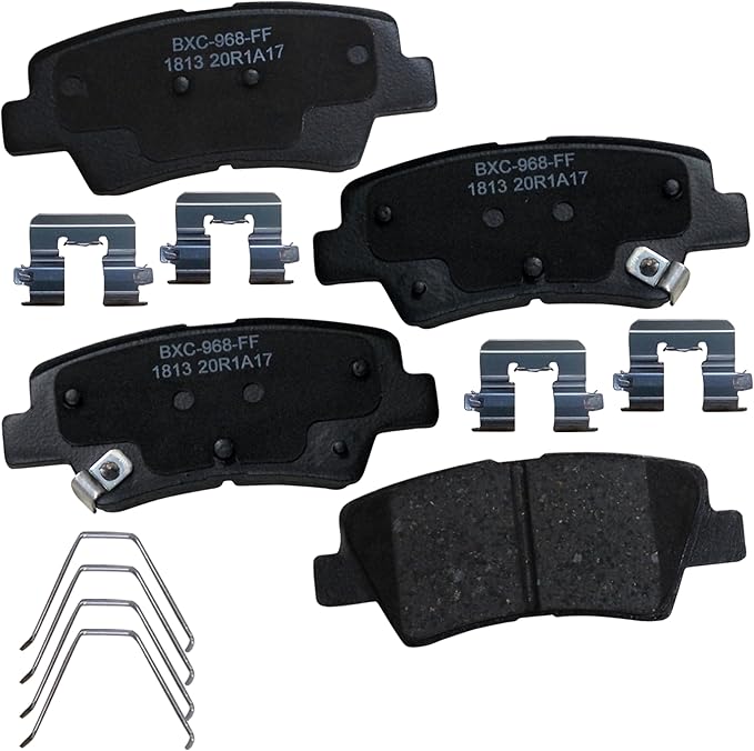 Bendix Premium SBC1813 Ceramic Rear Brake Pads for Select Models Hyundai Elantra GT, Kona, Kona Electric, Sonata, Veloster, Kia Forte, Forte5, Forte Koup, Optima, Rondo, Soul, Soul EV