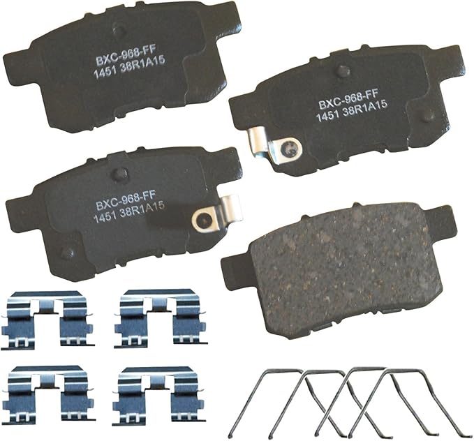 Bendix Premium SBC1451 Ceramic Rear Brake Pads for Acura TSX 2014-2009, Honda Accord 2017-2008