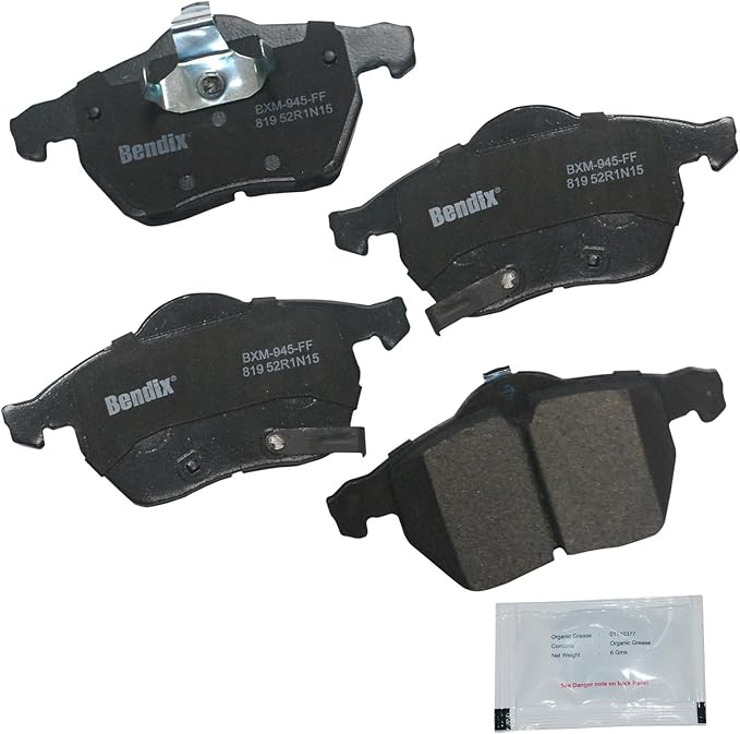 Bendix Priority1 CFM819 Semi-Metallic Front Brake Pads for Select Models Saab 9-3, 9-5, Saturn L100, L200, L300, LS, LS1, LS2, LW1, LW2, LW200, LW300