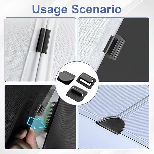 16 Pcs Roof Sunshade Clips, Replacement Sun Shade Roof Clips Compatible with Model Y/3/S/X, Car Interior Sunroof Shade Holder Fastener Clips for Installation and Stability Glass Roof Sunshade