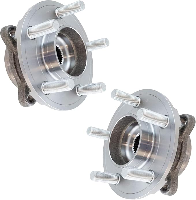 TRQ 2 Piece Rear Wheel Bearing & Hub Assembly Set Compatible with 2017-2018 Ford GT 2015-2023 Mustang