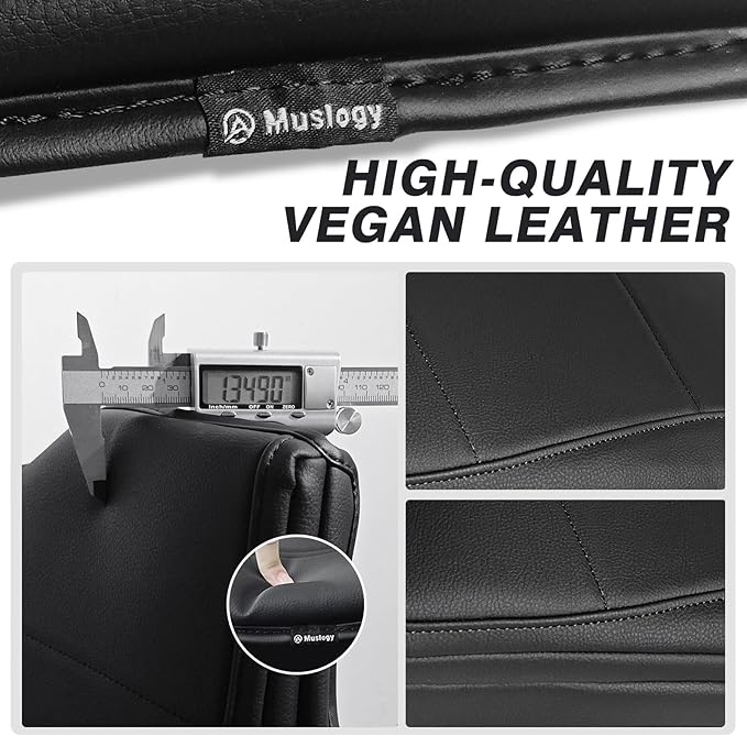 Muslogy Center Console Armrest Cover Fit for Ford F-150 F150 2015-2026 & F250 F350 F450 2017-2026 Accessories, Comfort Armrest Pad Console Lid Cushion Vegan Leather 1-Inch Extra Thick(Jump Seat ONLY)