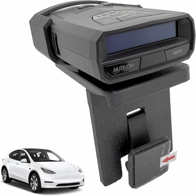 Radar Holder for Uniden R4/R4W Compatible with Tesla Vehicles - Black