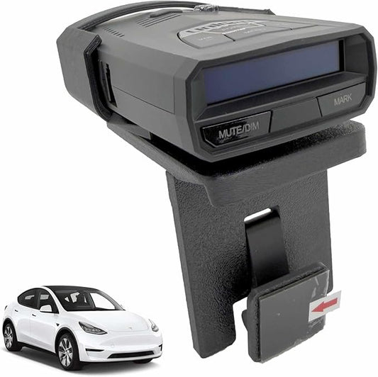 Radar Holder for Uniden R4/R4W Compatible with Tesla Vehicles - Black
