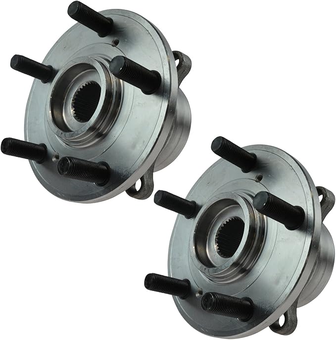 TRQ Front Left and Right Wheel Bearing and Hub Assembly Set 2 Piece Compatible with 2007-2013 Acura MDX 2010-2013 ZDX 2009-2015 Honda Pilot