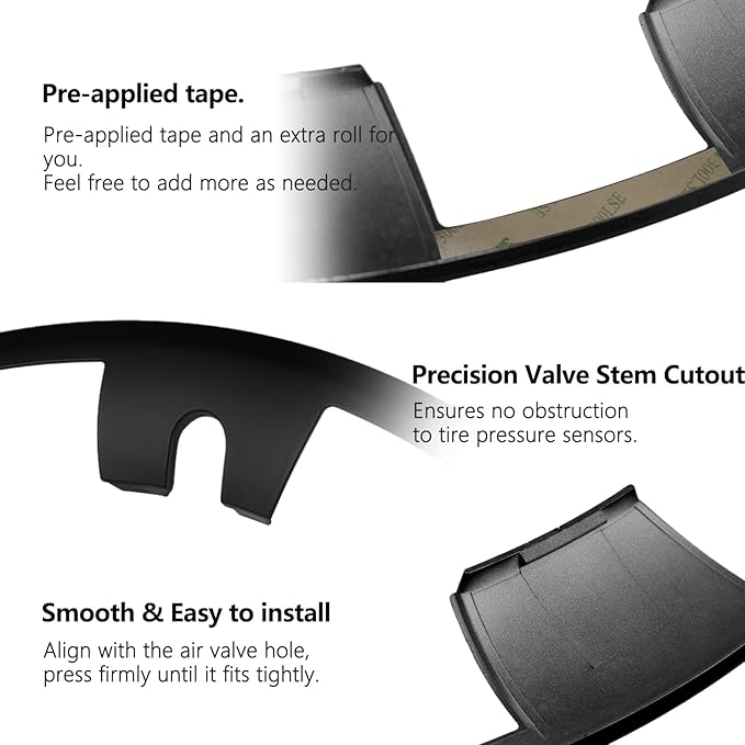 Wheel Rim Protect for Tesla Model Y 20" (2020-2024), Easy-Install Hubcaps Wheel Cover, Scratch-Resistant Car Tire Trim Rings, Stylish Design for Induction Wheels, Matte Black 4Pcs Model Y Accessories