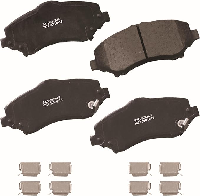 Bendix Premium SBC1327 Ceramic Front Brake Pads for Town & Country, Grand Caravan, Journey, Liberty, Wrangler, Routan (models with Single Piston Calipers, 302mm Front Rotors, 305mm Rear Rotors)