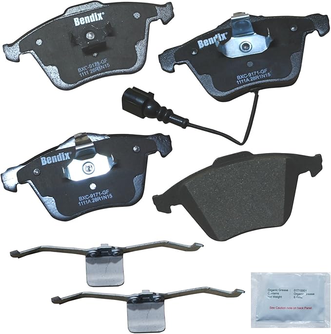 Bendix Priority1 CFC1111A Ceramic Front Brake Pads for Volkswagen CC 2012-2009, Passat 2008-2006, Passat 2010, R32 2008