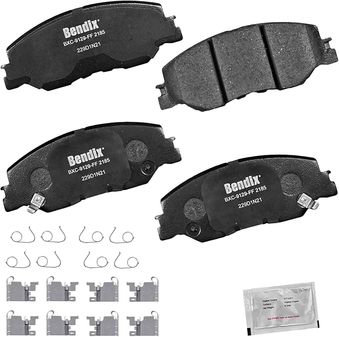 Bendix Priority1 CFC2185 Ceramic Front Brake Pads for Honda Civic 2023-2022, Insight 2022-2019