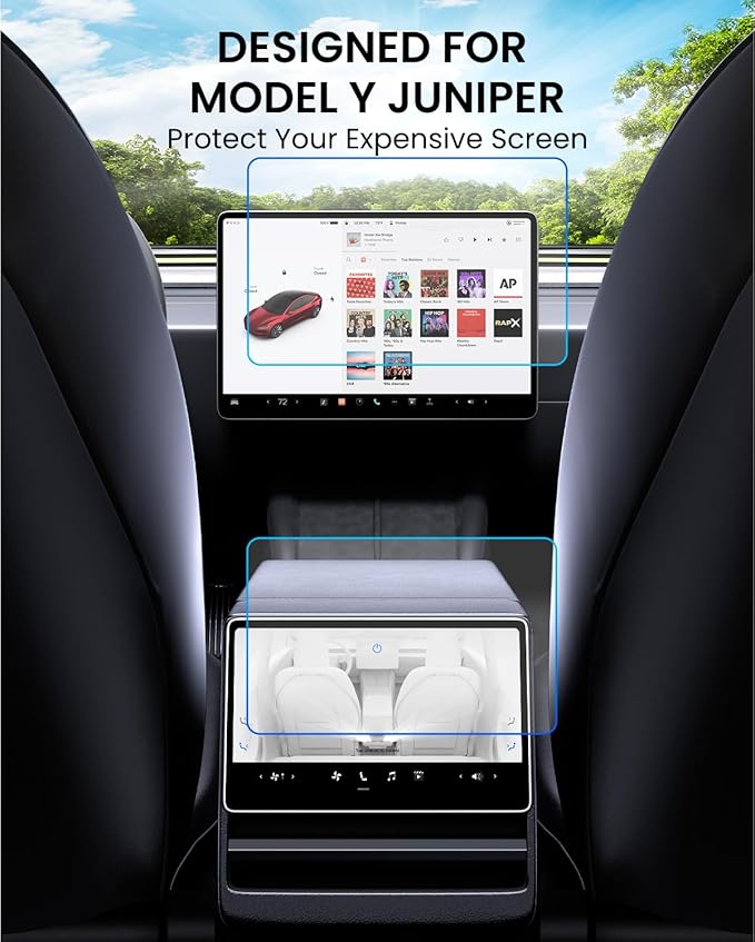 REEVAA 2026 Tesla Model Y Premium & Performance Screen Protector [Anti-Glare & No Fingerprint], 9H Tempered Glass for 2026 Model Y Premium & Performance, with Alignment Frame, Matte, 16 inch