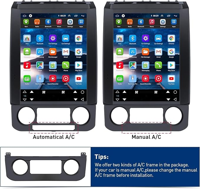 Car Stereo Radio for Ford F150 2015 2016 2017 2018 2019 2020, Android 13 12.1 Inch Tesla IPS Touch Screen GPS Navigation with Wireless Carplay Android Auto, Steering Wheel Controls, Plug and Play