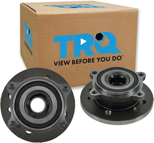 TRQ 2 Piece Front Wheel Bearing & Hub Assembly Set Compatible with 2002-2006 Mini Cooper
