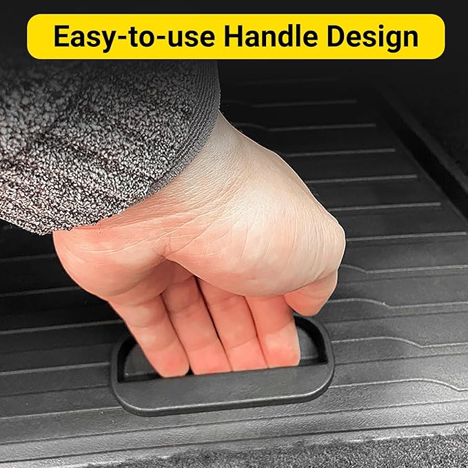 Model Y 5 Seater Rear Trunk Storage Bins with Lids for 2023-2024-(No for 2025 New Model Y Juniper) 2PCS Model Y Rear Trunk Storage Box TPE Waterproof Trunk Organizer Interior Accessories