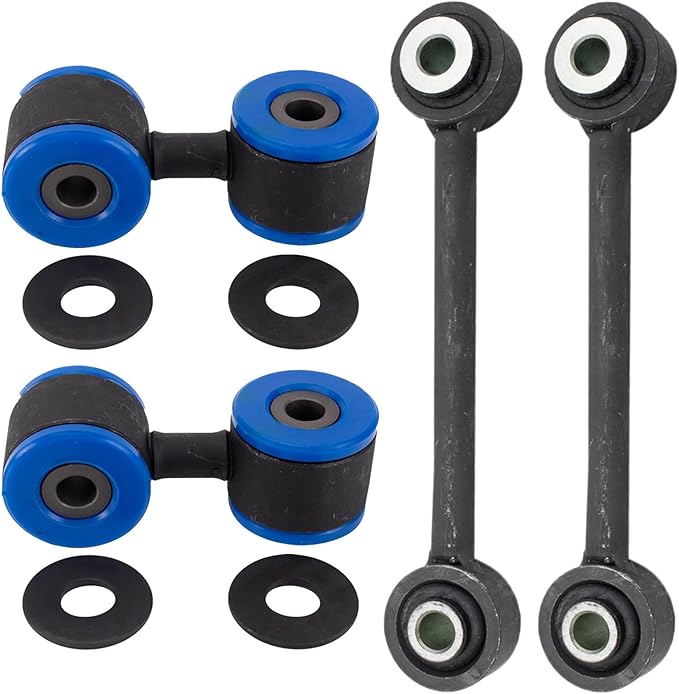 TRQ Front and Rear Sway Bar Link Set 4 Piece Compatible with 08-17 Audi A5 Quattro 08-17 S5 09-16 A4 09-16 A4 Quattro 09-17 Q5 11-18 A8 Quattro 12-18 A6 12-18 A6 Quattro 12-18 A7 Quattro 13-18 S6