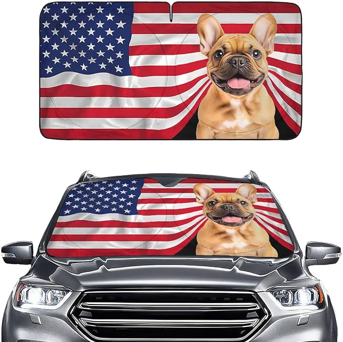 Horror Windshield Sun Shade for Car SUV Truck (55x30 Inches), Front Window Visor for Windows, Protector Blocks UV