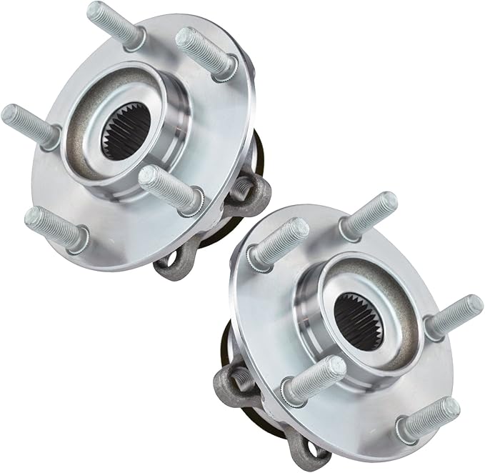 TRQ Front Left and Right Wheel Bearing and Hub Assembly Set 2 Piece Compatible with 2008-2013 Nissan Rogue 2014-2015 Rogue Select 2007-2012 Sentra SE-R 2007-2012 Sentra SE-R Spec V