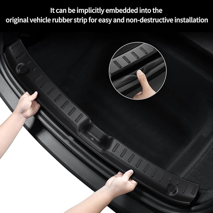 New Upgrade Rear Bumper Guard for Tesla Model Y Juniper 2025-2026 ABS Material, Prevent Scratches, Easy Installation - Trunk Bumper Protector Accessories for Tesla Juniper