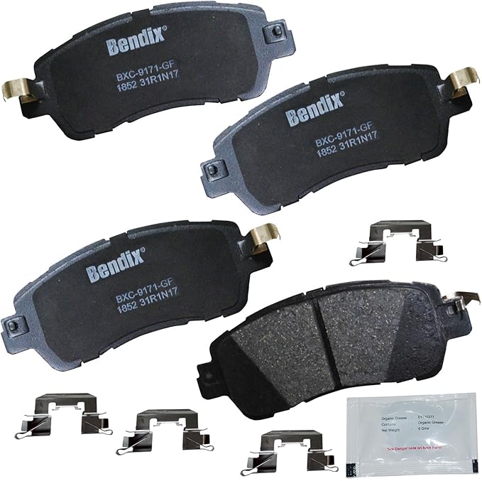 Bendix Priority1 CFC1852 Ceramic Front Brake Pads for Mazda 2 2021-2016, Scion iA 2016, Toyota Yaris 2020-2019, Yaris iA 2018-2017