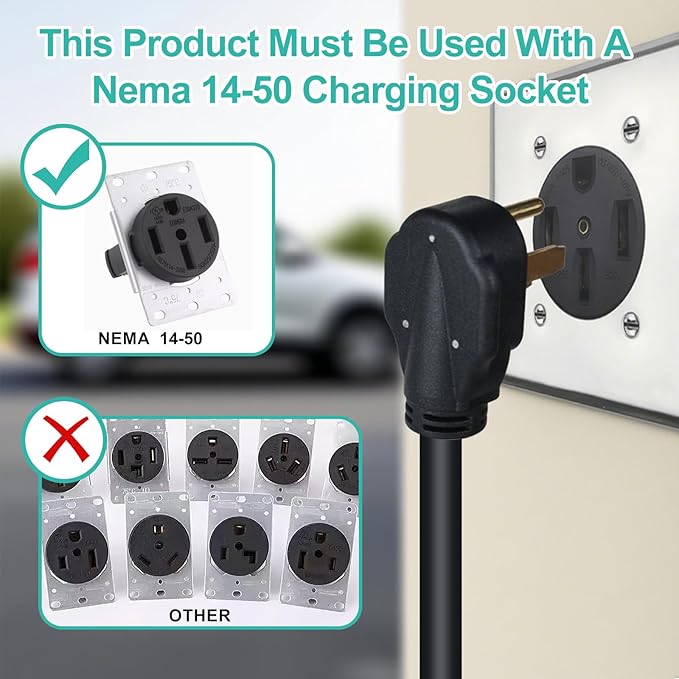 40Amp Level 2 EV Charger,9.6KW Fast Charging,(WiFi APP/Plug-Play),240V NEMA 14-50 Plug,25ft ETL Listed Cable/J1772 Connector,Adjustable Current 6A-40A,Delay Timer,Electric Vehicle Charging Stations