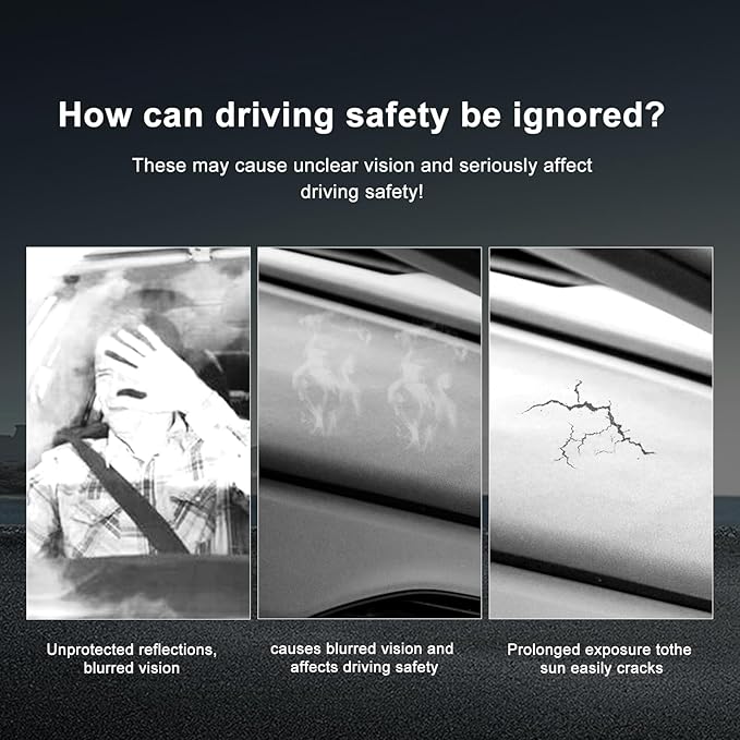 for Tesla Model 3 2024 Dashboard Cover Flannel Nonslip Car Dash Board Mat Decorative Cushion Light-Proof Pad Sunshade No-Glare Interior Auto Accessories (Dashboard Mat)