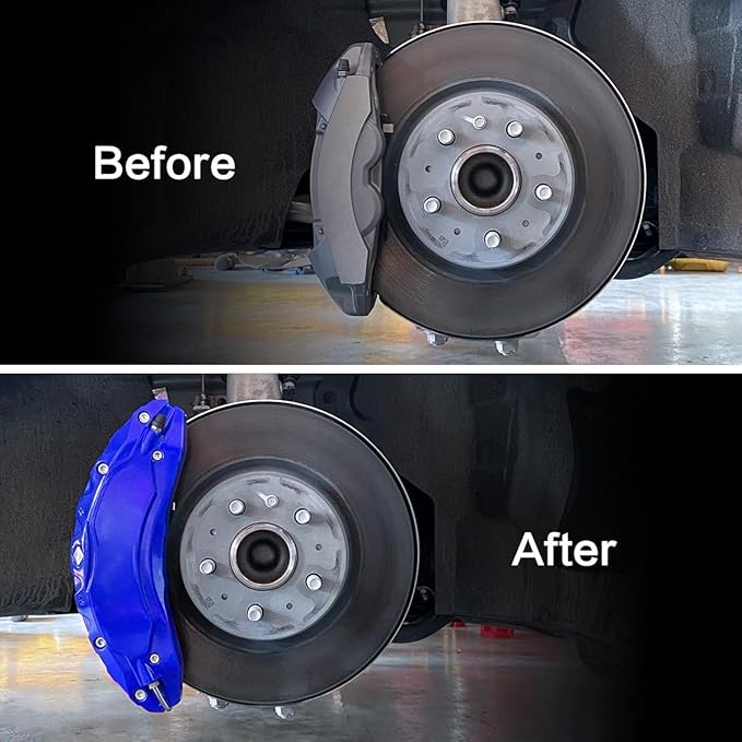 Brake Caliper Covers Set of 4 Compatible with for Tesla model 3 Accessories，2017-2023 18/19 inch Wheel Hub Brake Caliper Covers -Fit For Tesla Model3 Sports blue Brake Caliper(Sports blue)