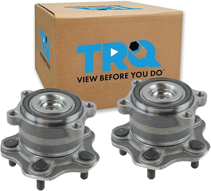 TRQ Rear Driver and Passenger Side Wheel Bearing and Hub Assembly Set 2 Piece Compatible with 2009-2014 Nissan Murano Front Wheel Drive 2011-2017 Quest