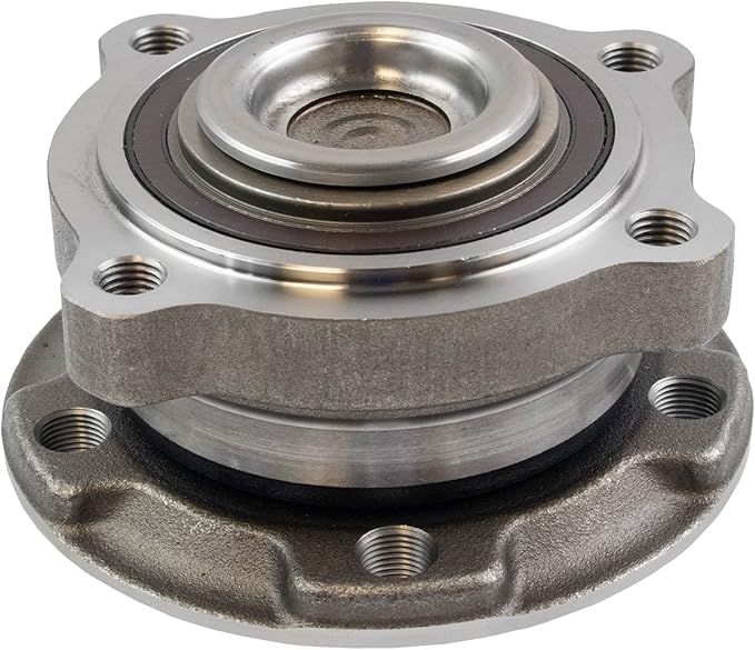 TRQ 2 Piece Front Passenger Side Wheel Bearing & Hub Assembly Set with ABS Sensor Compatible with 2014-2016 BMW X5 2015-2016 X6
