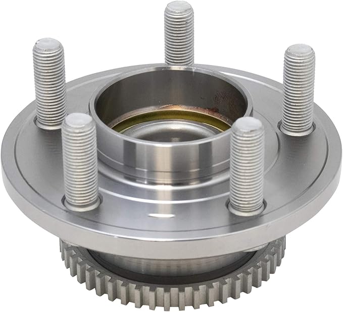 TRQ Front Wheel Bearing and Hub Assembly Set 2 Piece Compatible with 2015-21 Ford Mustang EcoBoost 2015-21 Mustang GT Premium 2015-17 Mustang V6 2015-21 Mustang EcoBoost Premium 2015 Mustang GT