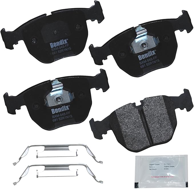 Bendix Priority1 CFM681 Semi-Metallic Front Brake Pads for BMW 530i 2003-2001, 540i 2003-1997, 740i 1995, 740i 2001-1997, 740iL 2001-1995, M5 2003-1999, X5 2006-2000
