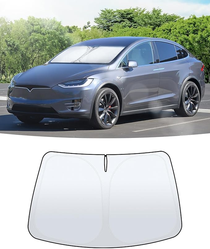 Roof Sunshade, Windshield Sunshade,Rear Windshield Sunshades,Glass Sunroof Shade UV Sun Blocking Heat Shade Comptatible with Tesla Model X 2015-2025