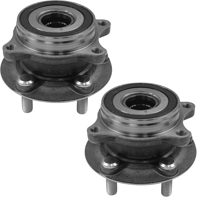 TRQ Front Left and Right Wheel Bearing and Hub Assembly Set 2 Piece Compatible with 2010-2015 Toyota Prius 2012-2015 Prius Plug-in 2011-2017 Lexus CT200h