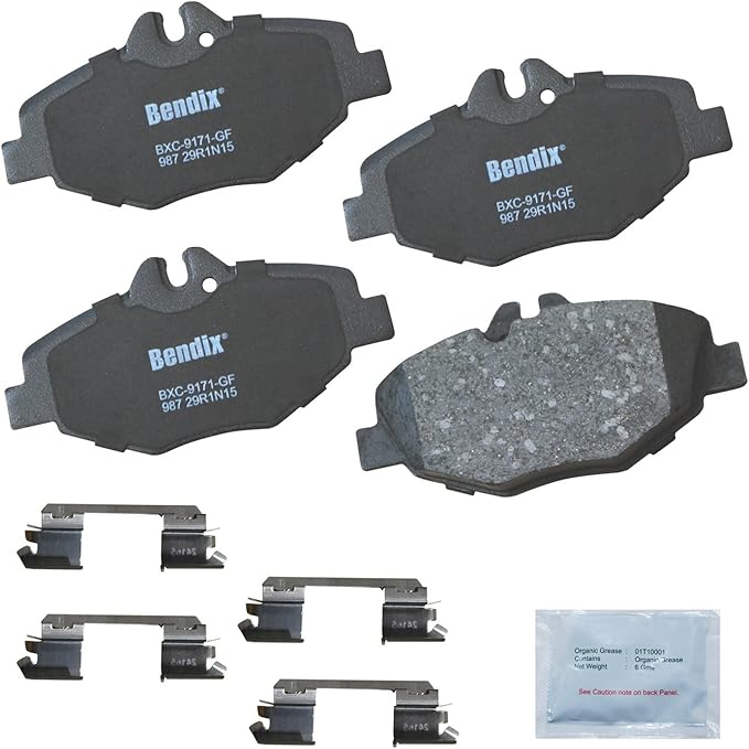 Bendix Priority1 CFC987 Ceramic Front Brake Pads for Mercedes-Benz E280 2009-2008, E320 2009-2003, E350 2009-2006