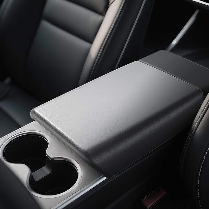 Center Console Non-Slip Armrest Cover – Specifically Designed for the New Tesla Model Y 2025 2026 Refresh (Juniper) and Tesla Model 3 Refresh (Highland) – New Model Y Juniper Accessories Black