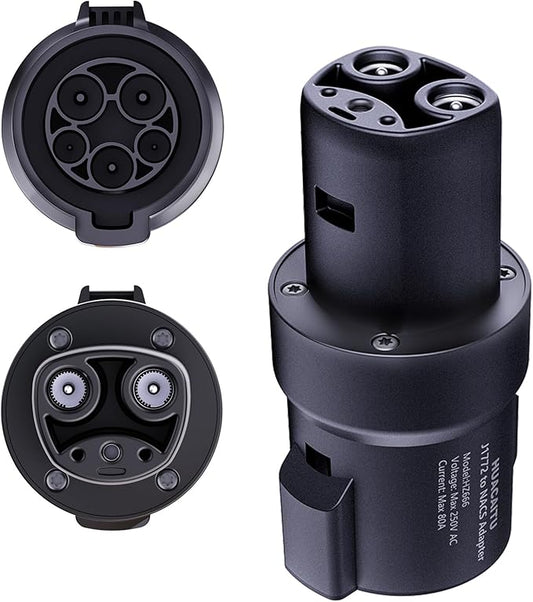 J1772 to Tesla Adapter, for Model 3 Y S X Cybertruck Charging Accessories, 80A/250V AC Compatible with SAE J1772 Charger