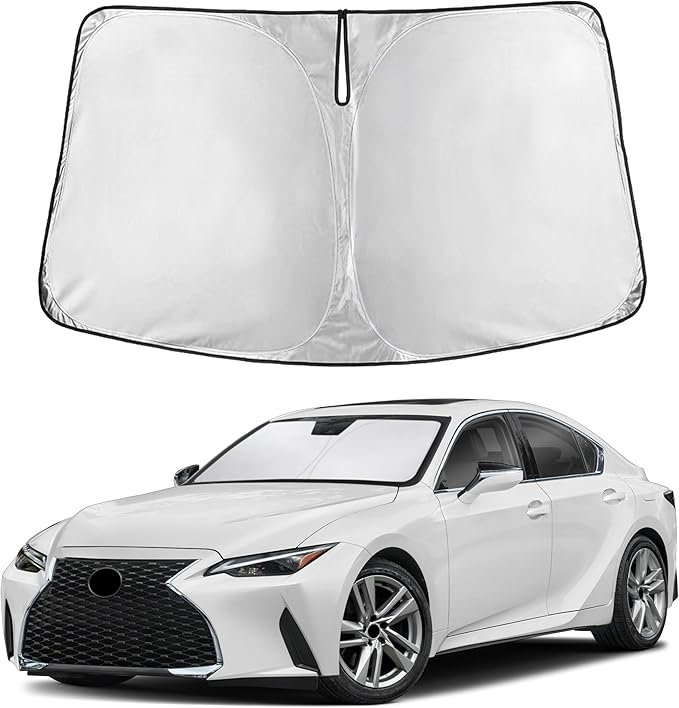 EcoNour Windshield Sunshade Compatible for Lexus is 300, is 350, is 500, is 250, is 200t 2014-2024 2025 2026, Sun Visor for Front Window Sun Shade Cover, UV Heat Protector, Car Accessories