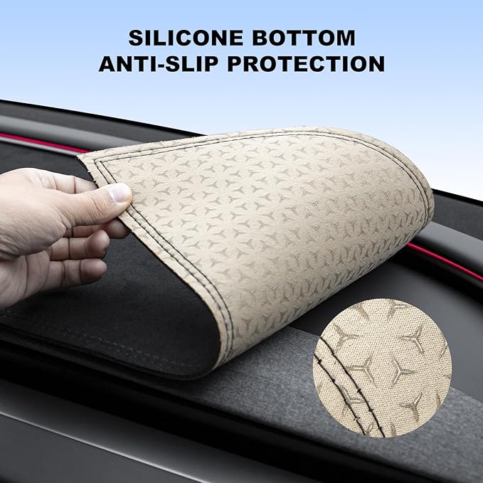 for Tesla Model 3 2026 Dashboard Cover,[Anti-Glare and Dustproof] Suede Dashboard Pad Dash Mat Compatible with New Tesla Model 3 Highland 2024-2026