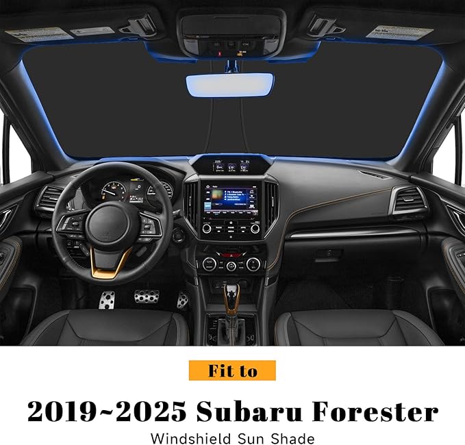 Car Windshield Sun Shade for Subaru 2019-2025 2026 Forester Accessories (OEM Design) Reflective Foldable Heat Insulation Sunshade for Ultimate Protection