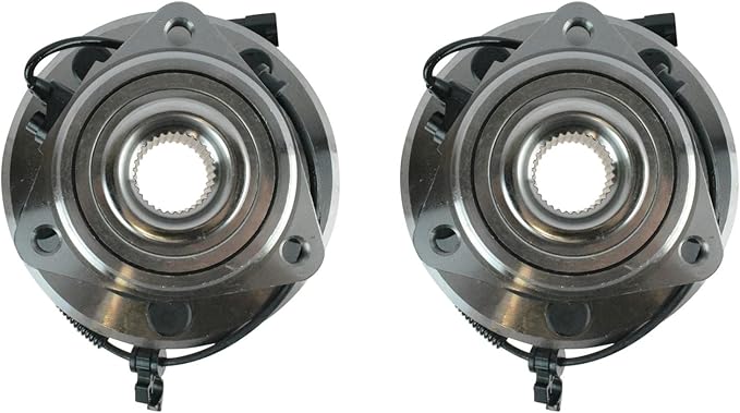 TRQ Front Left and Right Wheel Bearing and Hub Assembly 2 Piece Set Compatible with 2007-2017 Jeep Wrangler JK